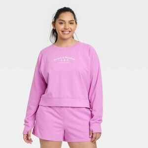 XL - Womens French Terry Crewneck Sweatshirt - All in Motion - Purple